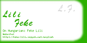 lili feke business card